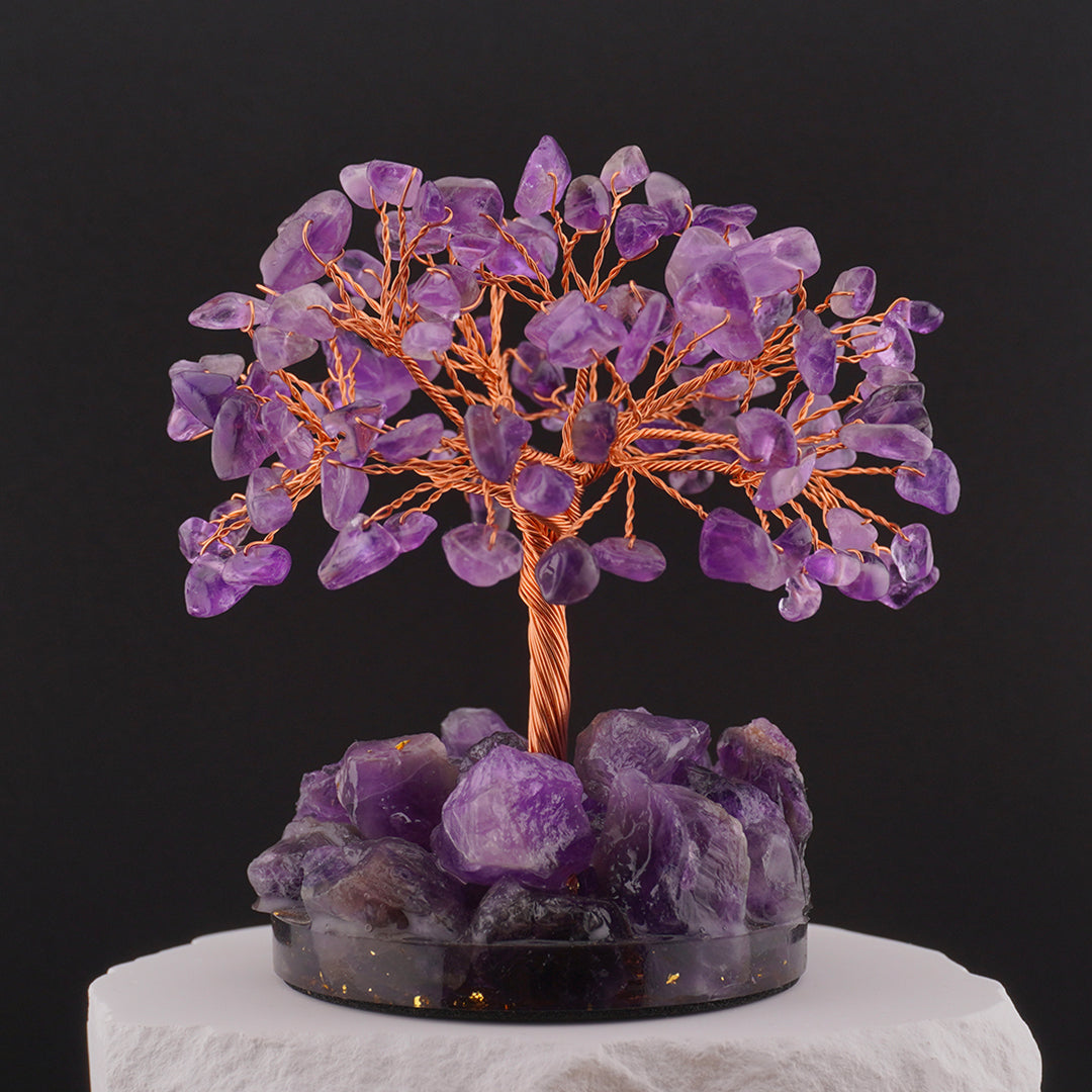 Amethyst Crystal Tree of Life - Thick Base